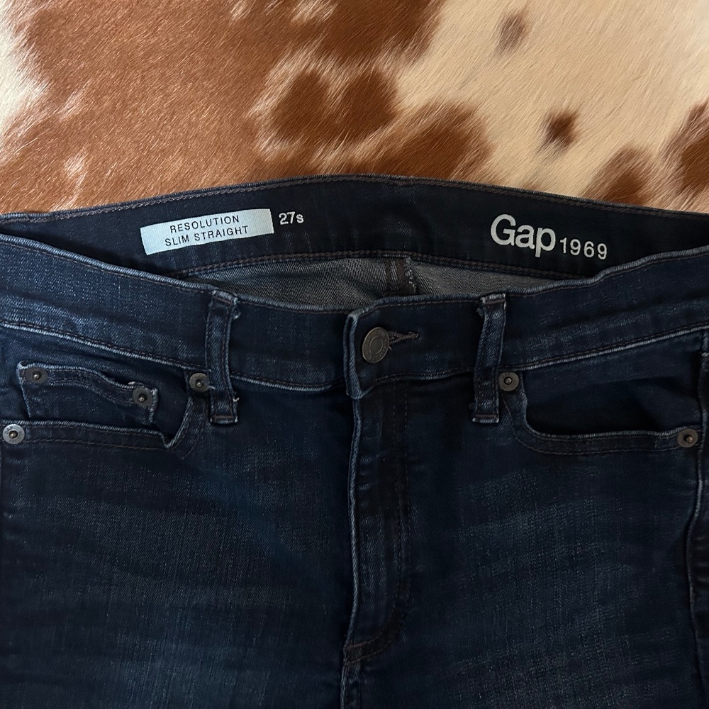 Gap 1969 Resolution Slim Straight Jean Size 27 Short